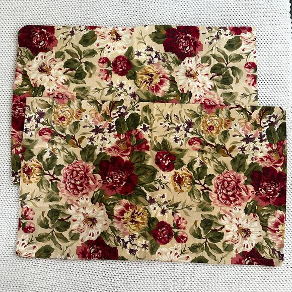 Ralph Lauren Vintage Constance Post Road Floral Full Flat Fitted Two Pillowcases - Picture 2 of 10